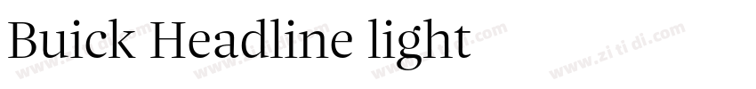 Buick Headline light字体转换